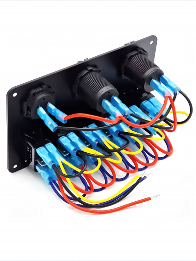 Панель переключателей для лодок, Marine Matrix, 6 кнопок и USB с LED-подсветкой, IP65-3