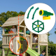 Комплект оборудования детской игровой площадки Exploring, зеленый